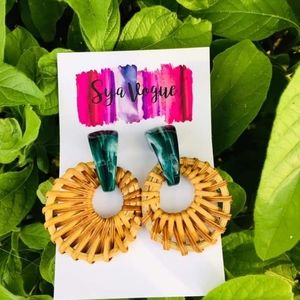 Green Handmade earrings